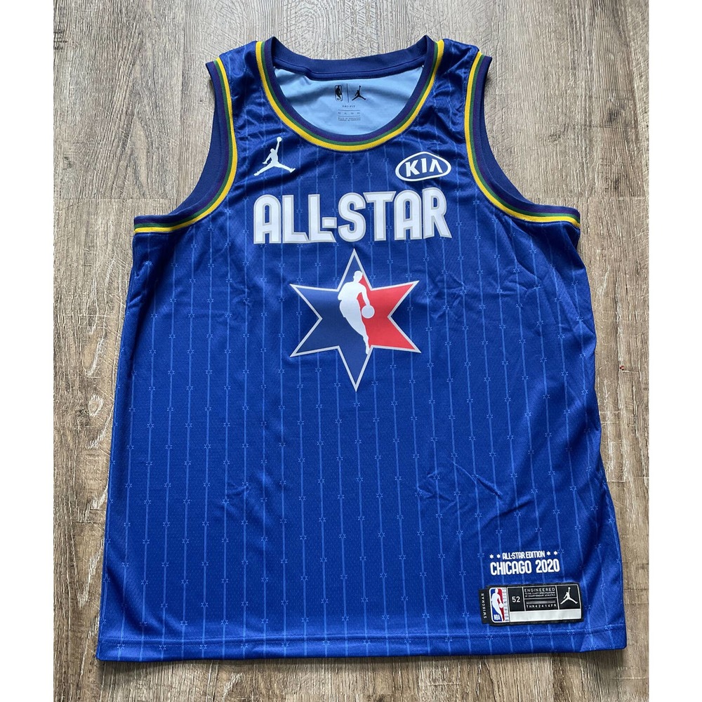 Nike Jordan Mens Lebron James Chicago 2020 All Star Jersey Blue Sz XL CJ1062-400